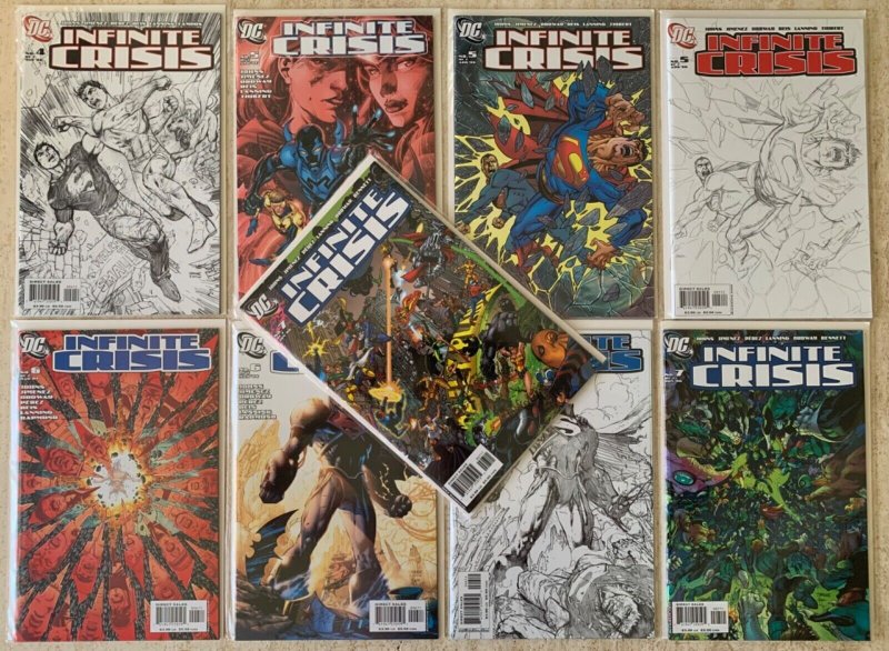 INFINITE CRISIS 1-7 + VARIANTS + 5 TIE-IN SERIES, MORE! | 58 TOTAL | VF TO VF/NM