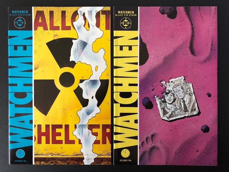 DC Watchmen (1986) Comic Lot (1-6) Alan Moore, Dave Gibbons - VF to NM 