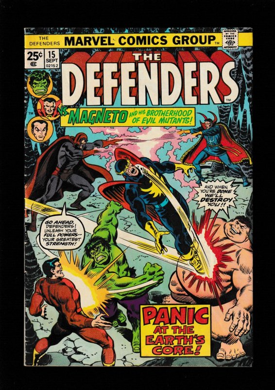 The Defenders #15 (1974) VFN- / PROFESSOR-X / VS MAGNETO