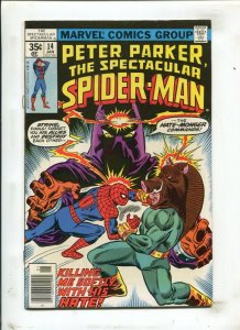 Spectacular Spider-Man #14 - Newsstand / Razorback Appearance (8.5) 1978