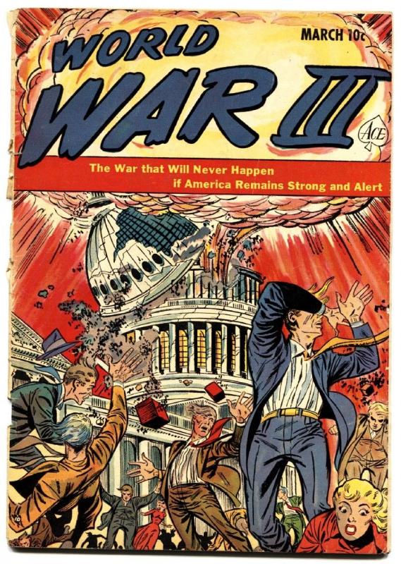World War III #1 SCARCE anti-communist propaganda A-Bomb cover 1953