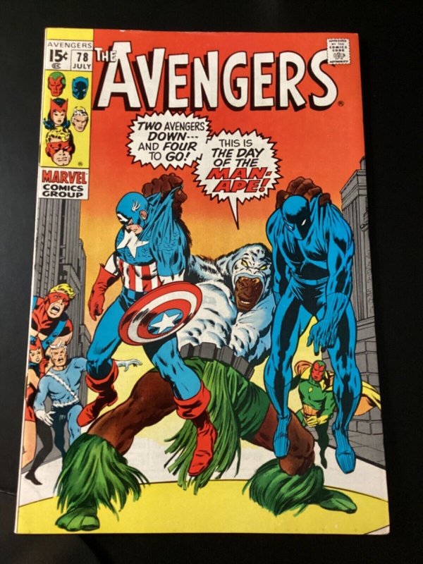 Marvel Comics, Avengers #78, 1970, 1st Lethal Legion, Look!