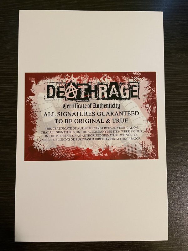 DEATHRAGE #1 SHIKARII EXCLUSIVE NUDE VIRGIN COVER SIGNED COA LTD 100 NM+