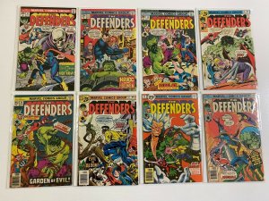 Defenders lot #21-50 Marvel 1st Series 27 pieces avg 5.0 range 4 to 6 (1973-'77)