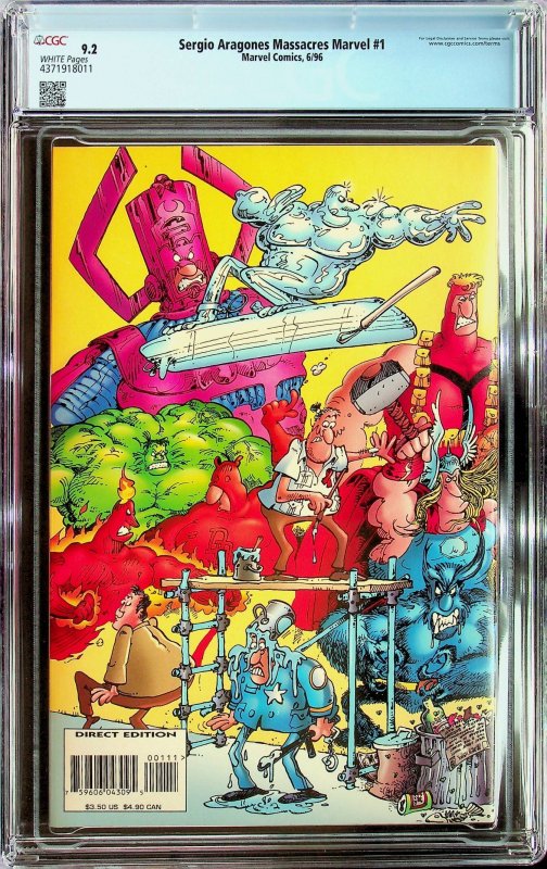 Sergio Aragones Massacres Marvel (1996) - CGC 9.2 - Cert#4371918011