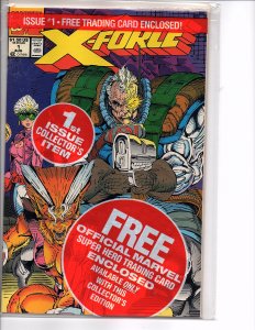 Marvel Comics X-Force Vol. 1 #1 Complete Bagged Set All 5 cards Rob Liefeld