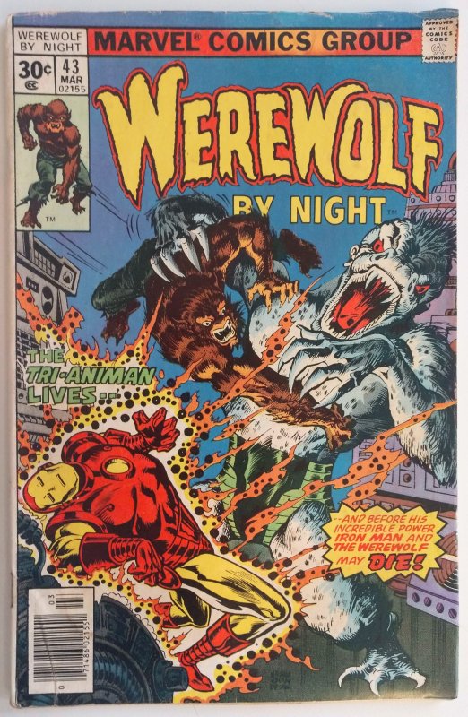 Werewolf by Night #43 (VG, 1977) MARK JEWELERS