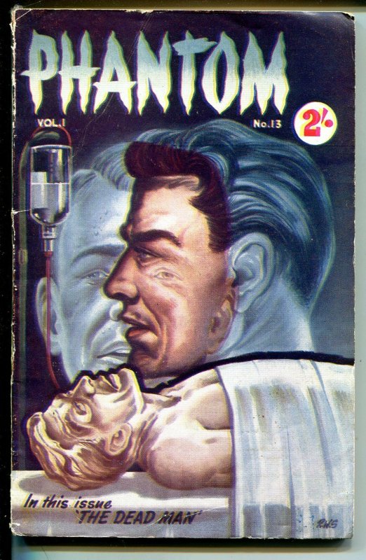 Phantom #13 4/1958-British horror pulp-mystery-terror-VG/FN