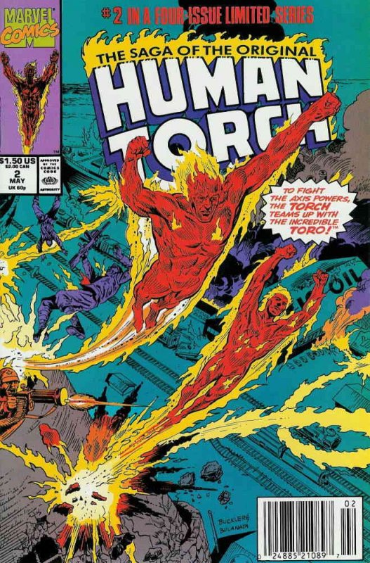 Saga of the Original Human Torch #2 (Newsstand) VF/NM ; Marvel