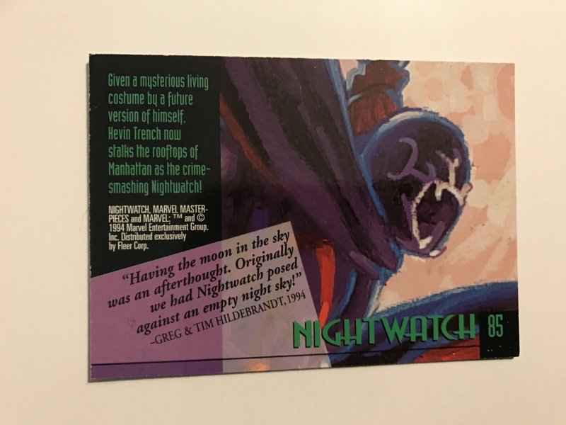 Nightwatch #85 card : 1994 Marvel Masterpieces, NM; Hilderbrandt art