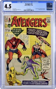 Avengers Graded CGC Set 1 thru 4. All 4 Books