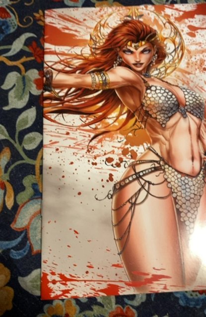 The Invincible Red Sonja #1 (2021)retailer exclusive virgin by Tyndall
