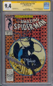 AMAZING SPIDER-MAN #300 CGC 9.4 SS SIGNED TODD MCFARLANE 1ST VENOM WHITE PAGES