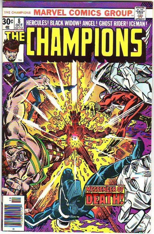 Champions, The #8 (Jul-76) VF+ High-Grade Ghost Rider, Hercules, Black Widow,...