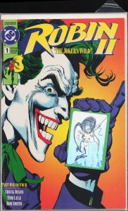 Robin II: The Joker's Wild! #1 Joker Close-Up Cover (1991)