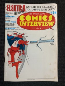 1986 COMICS INTERVIEW #34 VG/FN 5.0 Elektra Assassin / Bill Sienkiewicz