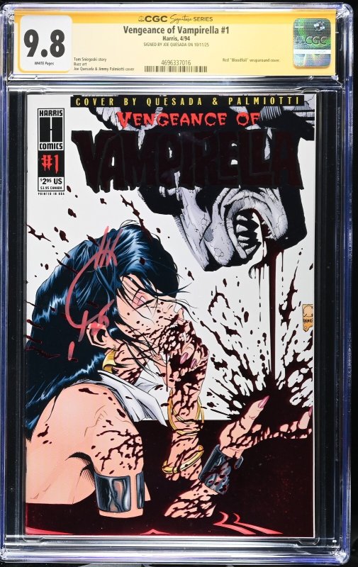 Vengeance Of Vampirella (1994) #1  (CGC 9.8 SS) Signed Joe Quesada • Census= 4