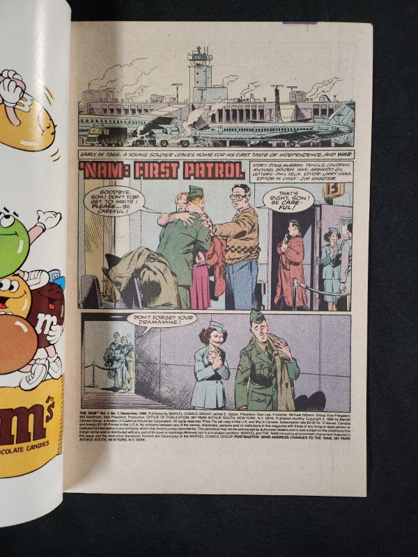 Nam 3PC #1 - 1st & 2nd Print Michael Golden Art (7.0/7.5) 1986