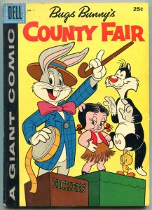 DELL GIANT BUGS BUNNY'S COUNTY FAIR #1 1957 WARNER BROS VG