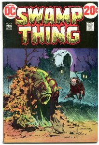 SWAMP THING #4 1973-DC COMICS-BERNI WRIGHTSON-LEN WEIN f/vf