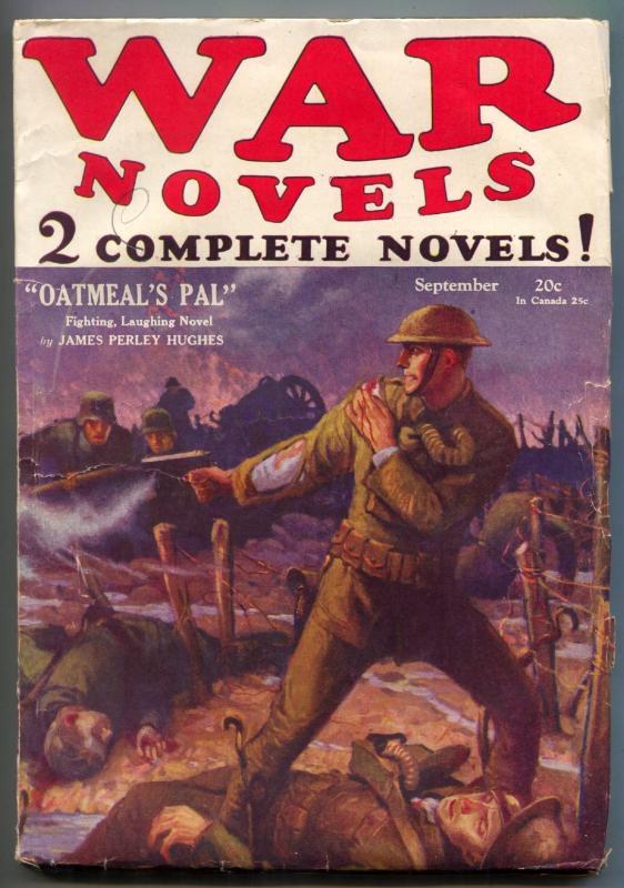 War Novels Pulp September 1928- Oatmeal's Pal FN