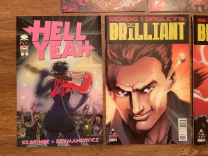 5 Comic Books Brilliant # 1 2 + Hell Yeah #2 + Arcanum # 1/2 + Trencher # 3 J944