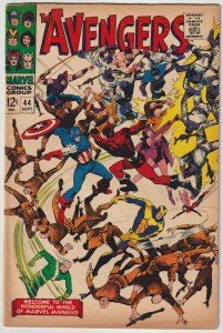 Avengers #44 (Sep 1967, Marvel), VG-FN (5.0), Black Widow app, Red Guardian dies