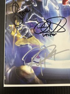 Go Go Power Rangers #8 Wonder Con Hyperforce Var VF- 2018 8x Autographed SIGNED