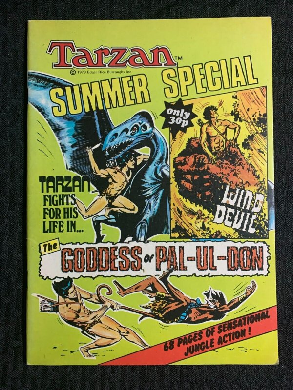 1978 TARZAN SUMMER SPECIAL UK Magazine FN+ 6.5 Goddess of Pal-Ul-Don