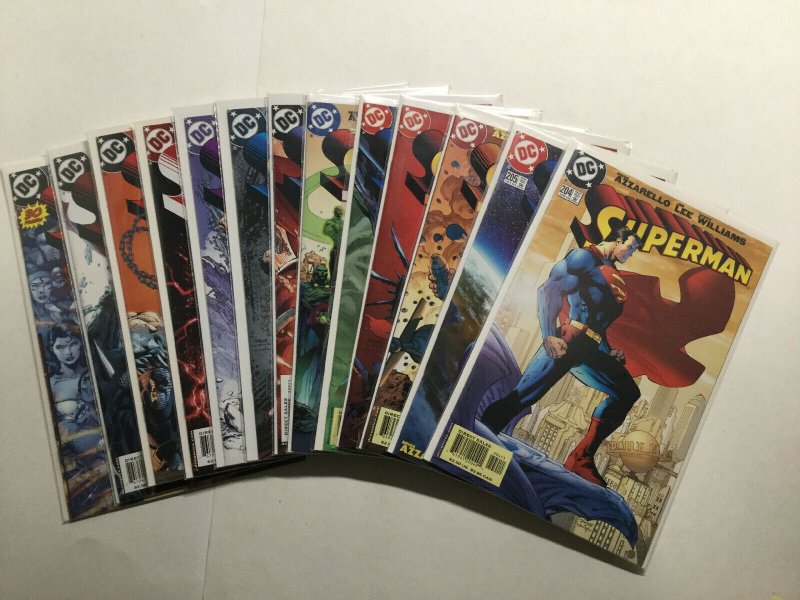 Superman 204-215 204 205 206 207 208 Lot Run Set Near Mint Nm Dc Comics