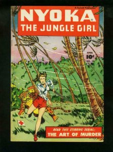 NYOKA THE JUNGLE GIRL #18 1948-ART OF MURDER-FAWCETT VF-