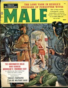 Male Magazine October 1960-FROGMEN V. NAZIS-GGA-SPICY f/g