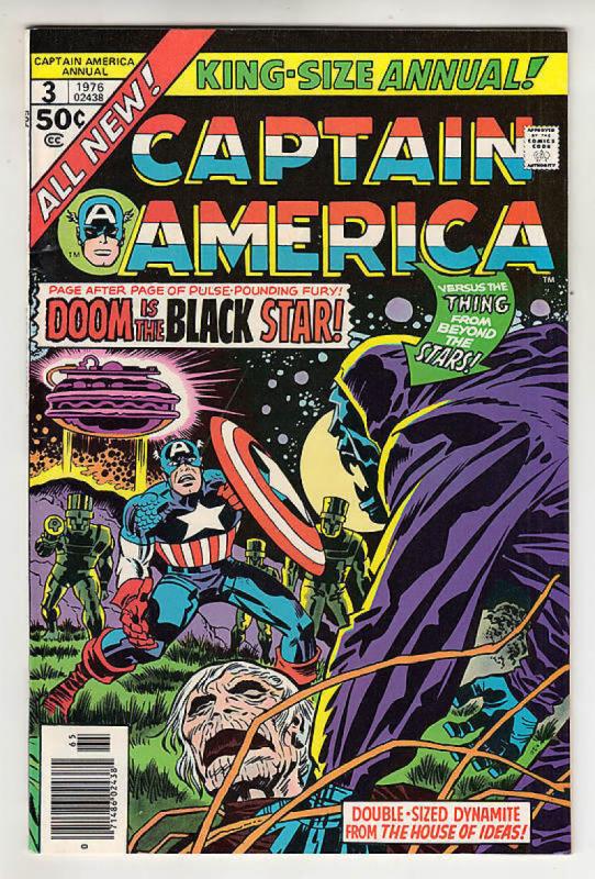 CAPTAIN AMERICA #3 Annual, VF/NM, Jack Kirby, 1968 1976, more CA in store