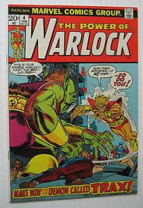 Warlock #4 (MCG 2/73) VF/VF+ 'A Demon Called Trax!' Gil K...