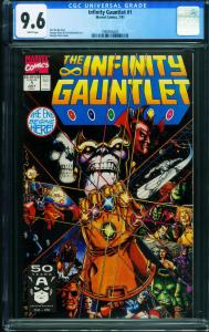 Infinity Gauntlet #1 CGC 9.6 1991 Thanos cover!  - 1990926003