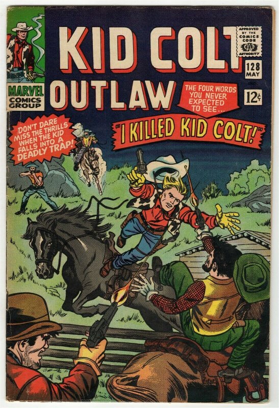 Kid Colt Outlaw #128 ORIGINAL Vintage 1966 Marvel Comics  