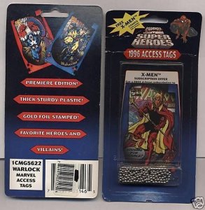Warlock 1996 Marvel Access Tags Unopened Pack Looks Like Backstage Passes