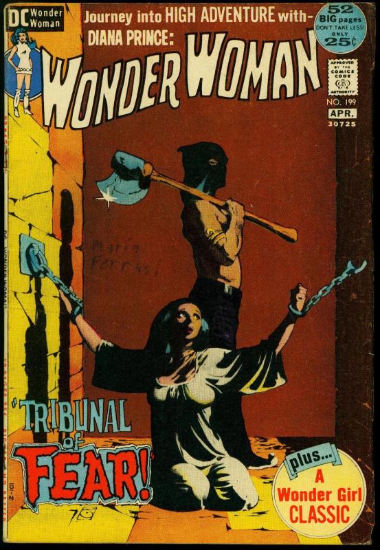 Wonder Woman #199 1972- Jeff Jones horror cover- DC VG