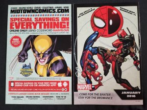 Deadpool 10PC LOT #2-10, 23 - Secret Comics Variants (8.0) 2016