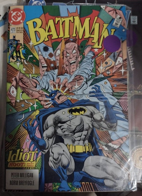 Batman # 473 1992 DC COMICS  the idiot  pt 3 robin tim drake bruce wayne