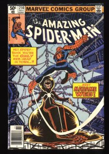 Amazing Spider-Man #210 FN/VF 7.0 1st Madame Web! Marvel Comics Spiderman