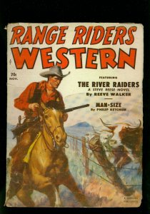 Range Riders Western Pulp November 1951- Steve Reese- Philip Ketchum- VG