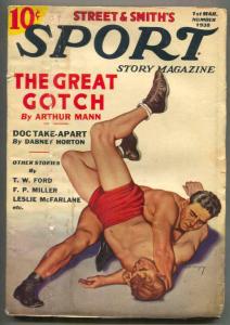 Sport Story Pulp 1st March 1938- THE GREAT GOTCH wrestling 