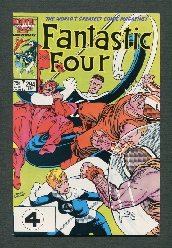 Fantastic Four #294  / 9.2 - 9.4 NM  /  September 1986
