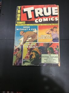True Comics #48 PFC Desmond conscientious objector! Jean Lafitte Paul Robeson VG