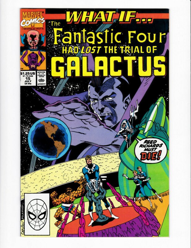 What If...? #15 Marvel 1990 NM-  Fantastic Four Had Lost The Trial of Galactus