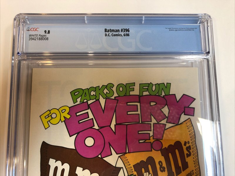 Batman  (1986) # 396 (CGC 9.8 WP) Doug Moench Story & Tom Mandrake Cover & Art