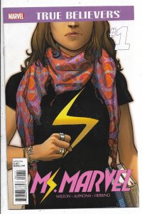 True Believers Ms Marvel #1 2014 Reprint G Willow Wilson 1st Kamala Khan  n183x