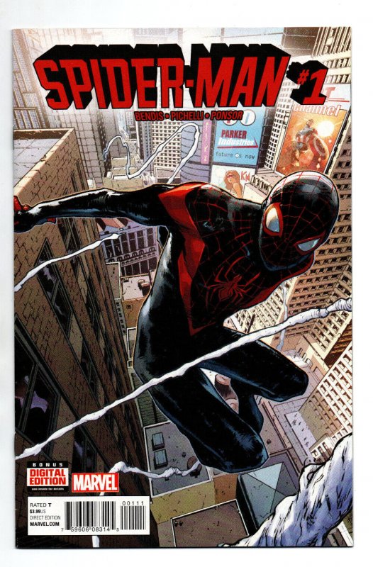 Spider-Man #1 - 1st Print - 3rd Miles Morales - 2016 - NM