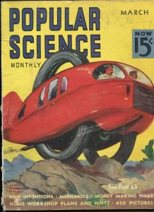 POPULAR SCIENCE 03/1938-PULP STYLE MOTORCYCLE COVER-9 X 12-vg